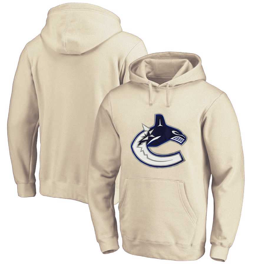 Vancouver Canucks Cream All Stitched Pullover Hoodie,We sell and wholesale Vancouver Canucks Cream All Stitched Pullover Hoodie on line form chian!